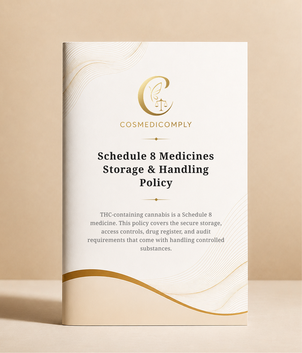Schedule 8 Medicines Storage & Handling Policy